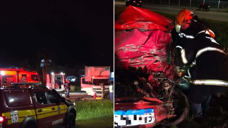 motorista-morre-preso-as-ferragens-apos-colisao-frontal-com-caminhao-na-br-282-em-palhoca
