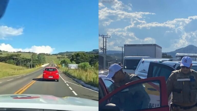 Motorista em surto e com CNH suspensa causa perseguição de 50 km na SC-390 motorista-em-surto-e-com-cnh-suspensa-causa-perseguicao-de-50-km-na-sc-390