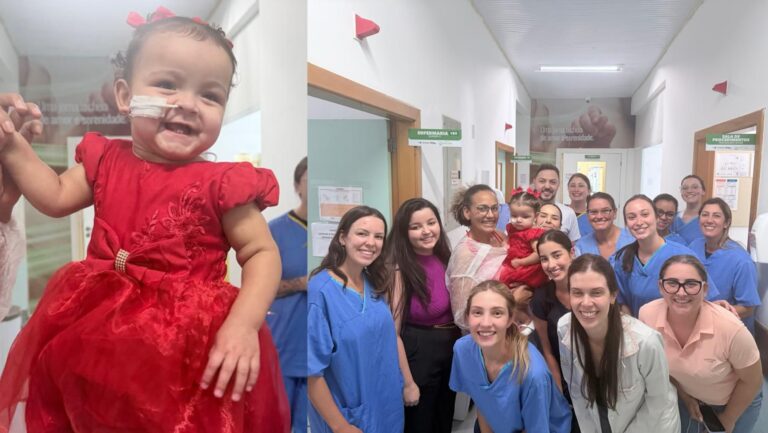Meu milagre: internada desde que nasceu, bebê recebe alta após 400 dias de luta em SC meu-milagre:-internada-desde-que-nasceu,-bebe-recebe-alta-apos-400-dias-de-luta-em-sc