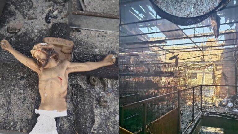 Imagem de Jesus permanece intacta após incêndio destruir empresa em SC imagem-de-jesus-permanece-intacta-apos-incendio-destruir-empresa-em-sc