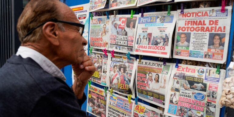 Eleição no Peru: Sánchez à frente de Fujimori por apenas 19 mil votos eleicao-no-peru:-sanchez-a-frente-de-fujimori-por-apenas-19-mil-votos