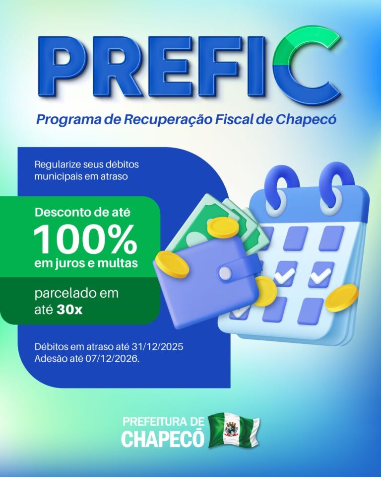 Chapecó aprova PREFIC para regularização de débitos chapeco-aprova-prefic-para-regularizacao-de-debitos