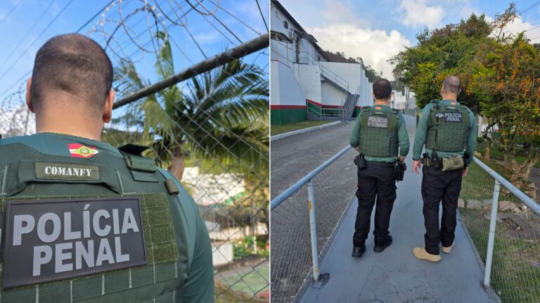Policial penal e vigilante são presos em operação contra infiltração em presídio de SC policial-penal-e-vigilante-sao-presos-em-operacao-contra-infiltracao-em-presidio-de-sc